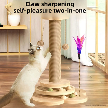 Pet Cat Toy cat scratcher Cat Turntable Funny Cat Stick Balls Durable Sisal Scratching Board Cat Supplies Cat Grab Column