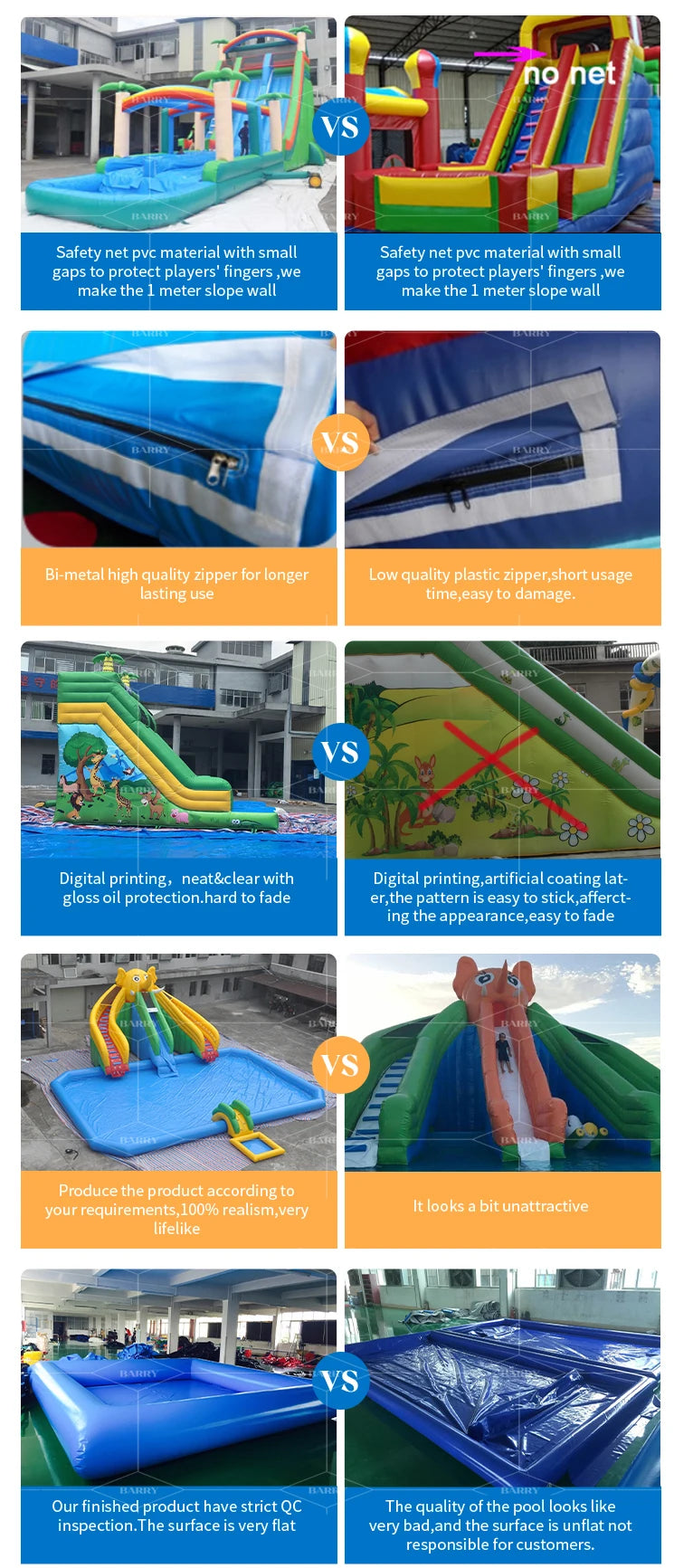 Commercial Water Park Waterslide Inflatable Kids Slide Pvc Toy Custom Inflatable Multiple Slides Children Water Slide With Pool