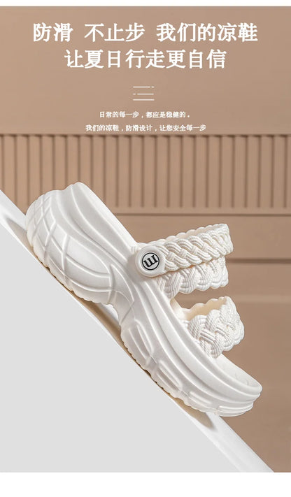 Comwarm Fashion Women's Slippers Platform Outdoor Female Slides Slip On Concise Slides EVA Soft Sole Comfortable Women's Sandals