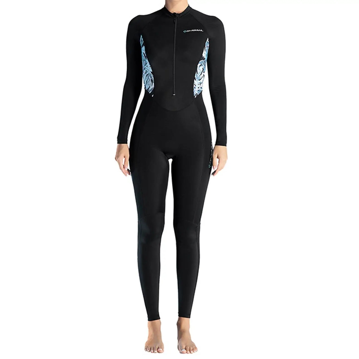 Women Wetsuit Long Sleeve Breathable Front Zip Quick Drying Dive Suit for Water Sports Surfing Summer Free Diving Kayaking