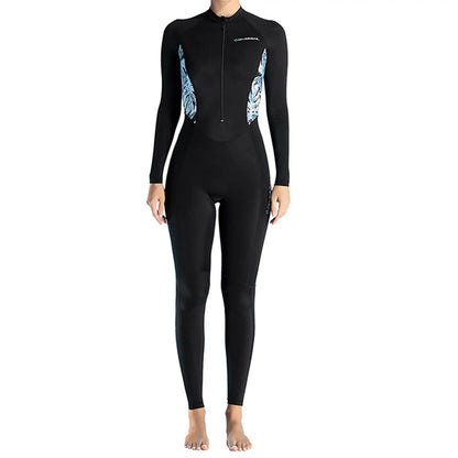 Women Wetsuit Long Sleeve Breathable Front Zip Quick Drying Dive Suit for Water Sports Surfing Summer Free Diving Kayaking