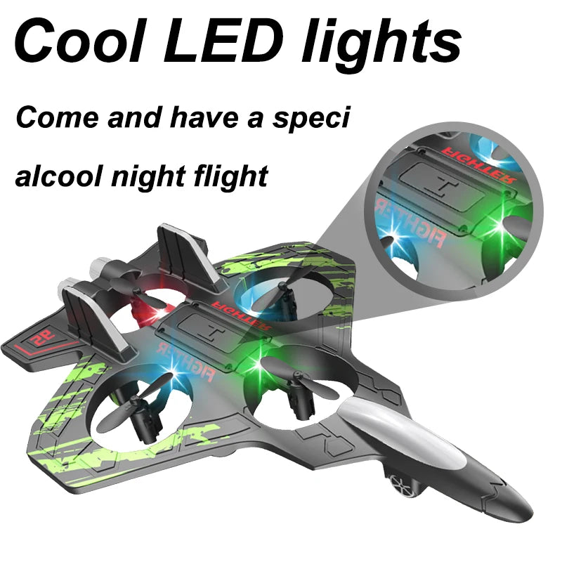 2.4GHz RC Drone with 4-Axis Gyro, One-Key 360° Flip Stunt Plane, Easy To Fly Remote Control Aircraft for Kids Adults