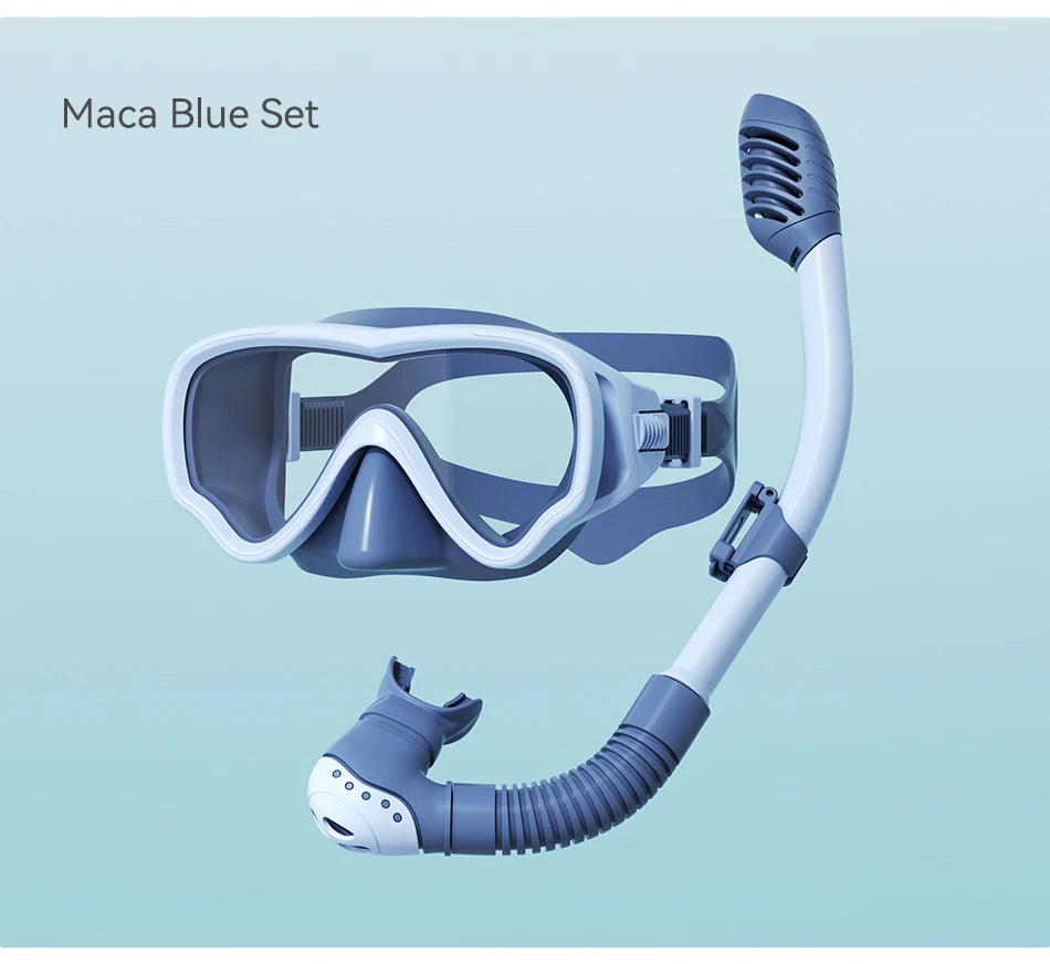 COPOZZ Underwater Scuba Diving Mask and Snorkel Anti-Fog Goggles Glasses Diving Swimming Easy Breath Tube Set for Kids Children