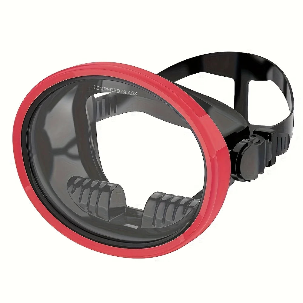 Diving Mask Goggles HD Anti-Fog Spearfishing Mask Freediving Mask Clear Panoramic Goggle with Adjustable Buckle for Free Diving