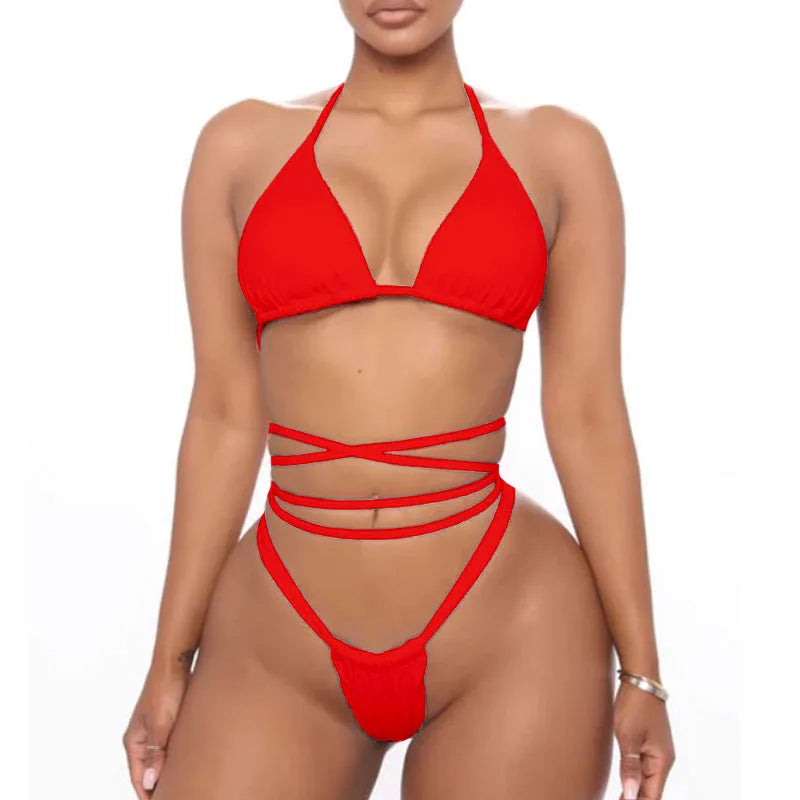 New Two Piece Suit Bikini yellow Swimwear Women Swimsuit Sexy Bikini Sets Micro Thong 2023 Female Biquini Brazilian Swimsuits