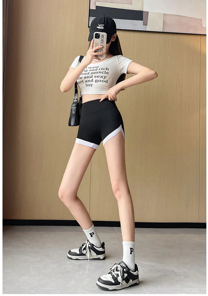 Summer Shark Pants Women Thin Style Leggings High Waist Hip Liftting Traceless Safety Pants Quick Drying and Breathable Shorts