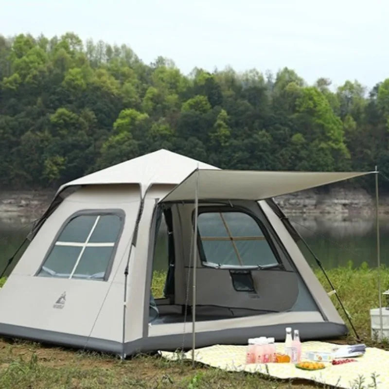 Large Space Sunshade Camping Tent Family Portable Relaxing Rainproof Multi Beach Tents Outdoor Trip Rest Camping Equipment