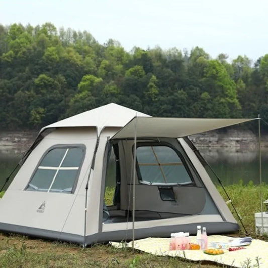 Large Space Sunshade Camping Tent Family Portable Relaxing Rainproof Multi Beach Tents Outdoor Trip Rest Camping Equipment