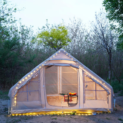 Inflatable camping tent 4-8 people with windows portable water-resistant camping tent  Four season tents