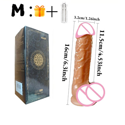 A Dildo Suitable for Beginners Butt Plug Realistic Adult Sex Toys with Strong Suction Cups, Anal Dildos  for Women and Couples