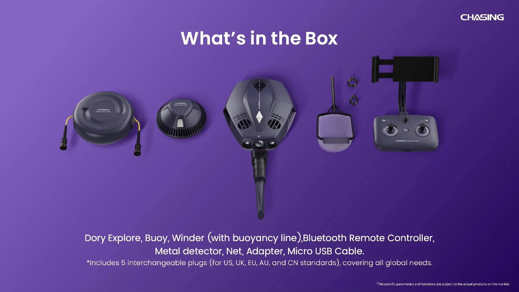 CHASING Dory Explore Underwater Exploration Treasure Hunting Drone Depth 14.5m 1080p HD with Metal Detector Underwater Drone ROV