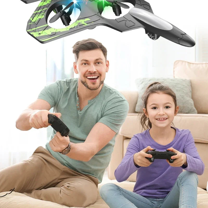 2.4GHz RC Drone with 4-Axis Gyro, One-Key 360° Flip Stunt Plane, Easy To Fly Remote Control Aircraft for Kids Adults