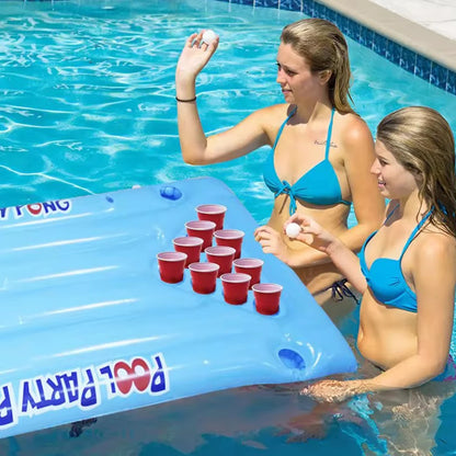 Inflatable Floating Pong Table Float Summer Pool Party Decorations Inflatable Pool Pong Table Pool Family Games for Pong