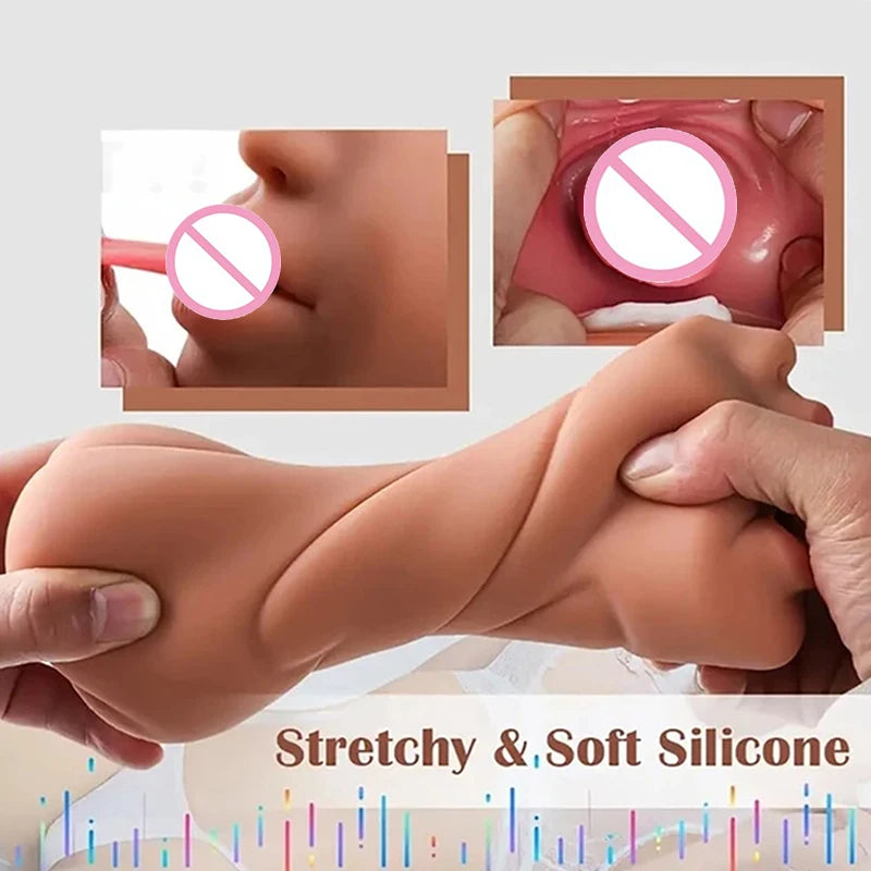 Male Sex Toys With Sexy Mouth Realistic Vagina And Tight Anus Ass Oral Sex Doll Stroker Adult Toys Adult Supplies For Men