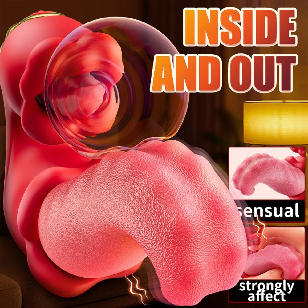Vibrator Adult Sex Toys for Women 4 in 1 Tongue Thrusting Vibrators Dildo Sucking Clit Stimulator for Female Couples Adult Games