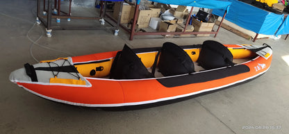 3-Person Fiberglass Inflatable Kayak For River Lake Sea & Ocean Fishing Multi-Use Rowing Boat And Canoe