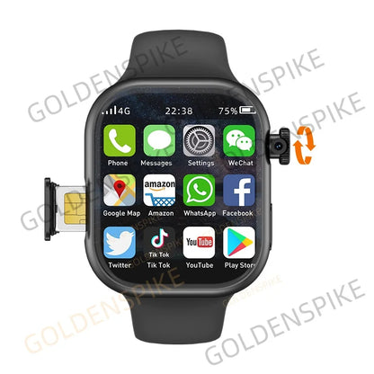 VP19 S10 Smartwatch Men Women Smart Watches With 2.29inch Amoled Screen Rotating Camera GPS WIFI 4G/5G SIM Card Slot Compass NFC