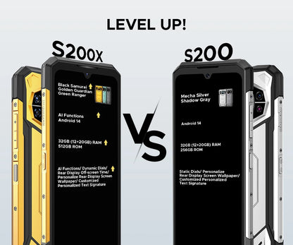 Global Version DOOGEE S200 5G Rugged Phone 12GB +256GB 6.72" Display 100MP AI Main Camera 10100mAh Mobilephone Android 16 NFC