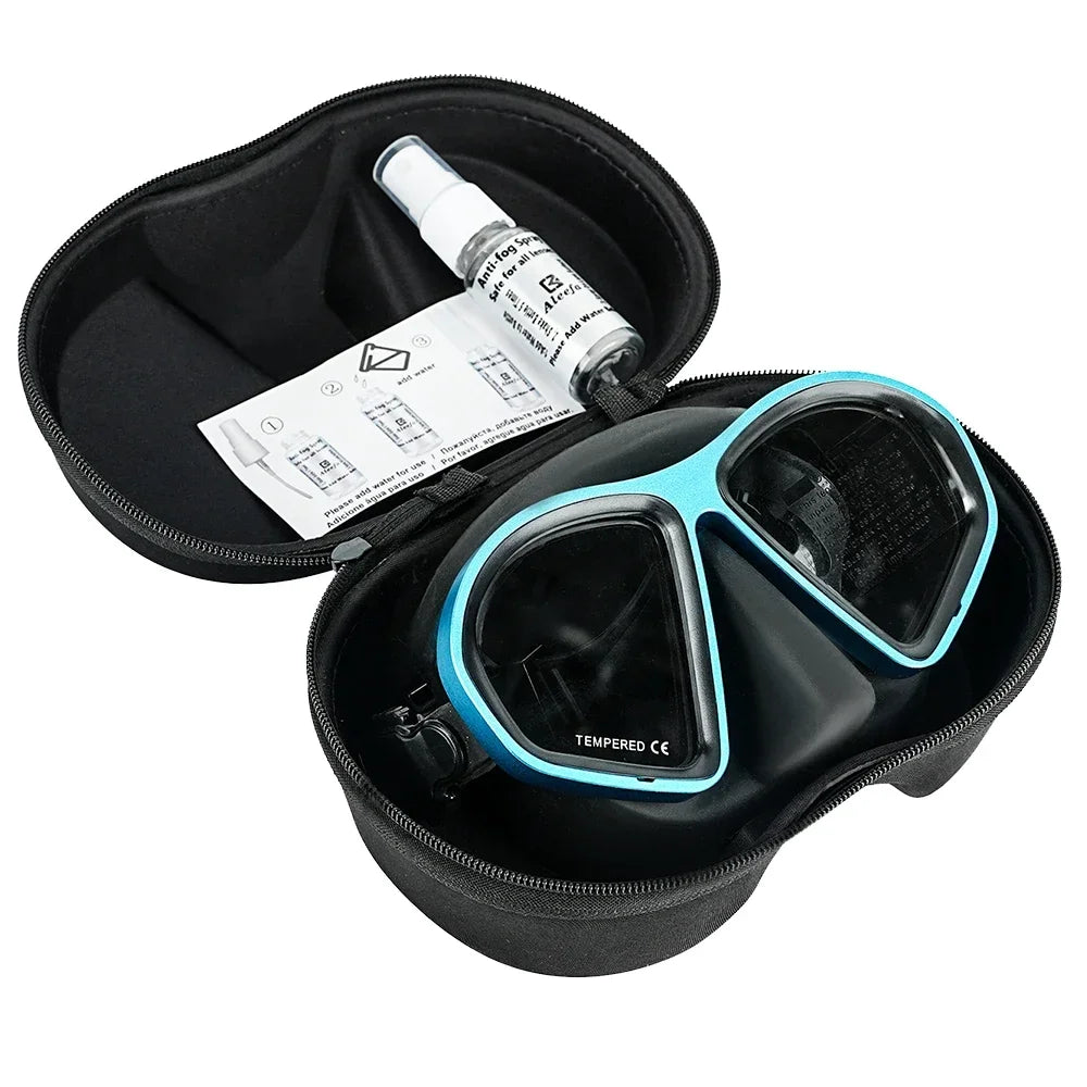 Aluma Pro Dive Mask with Anti-Fog Spray,Low Volume Tempered Glass Lens for Scuba, Snorkeling & Freediving, Adults  Gear