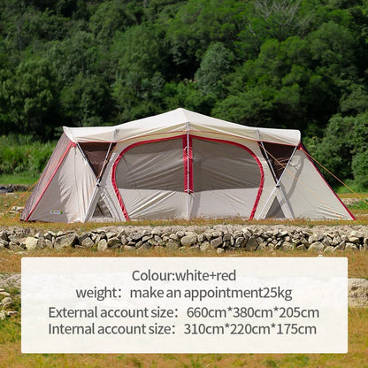 6/8/10 Person Family Camping Tent  Water Resistant Big Tunnel Tent with Rainfly Large Family Tent for  Outdoor Camping Party