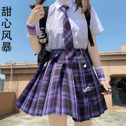 Pleated Skirt Autumn Winter Mini Skirts Womens 2024 Summer Plaid Skirt Tennis Skirt White Sexy Black Skirt Goth School Y2k Jupe