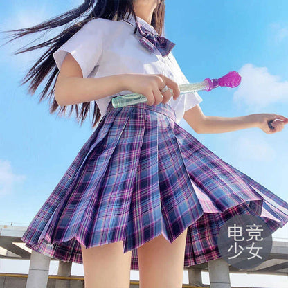 Pleated Skirt Autumn Winter Mini Skirts Womens 2024 Summer Plaid Skirt Tennis Skirt White Sexy Black Skirt Goth School Y2k Jupe