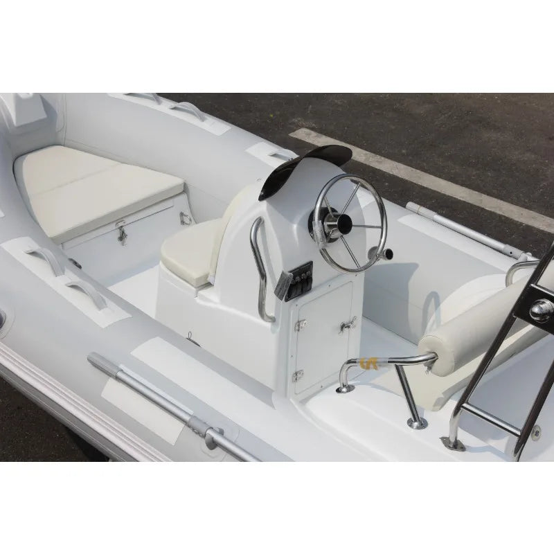 RIB Inflatable Boat Luxury Fiberglass Floor Hypalon/PVC Rescue Boat for Sport Leisure Lake Outdoor Entertainment