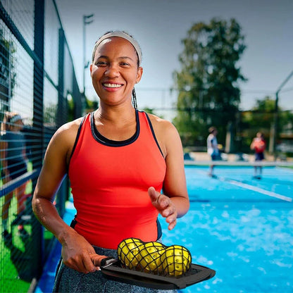 Heavy-duty Portable Pickleball Bag, Adjustable, 3-Ball Capacity, Mesh Paddle Pouch, Lightweight and Strong