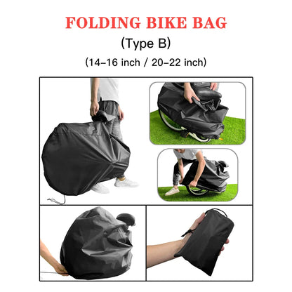 Folding Bike Travel Bag Bicycle Portable Transport Carrying Case for 14-16 inch / 20-22 inch / 21-26 inch Bycicle Accessories
