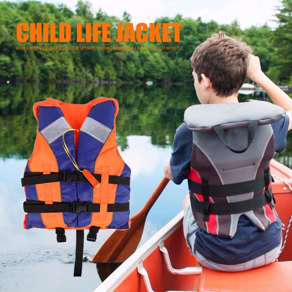 Kids Life Vest Toddlers Swim Jacket Wear-resistant Children Life Swimsuit  with Whistle Swimming Aid Buoyancy Floatation Jackets