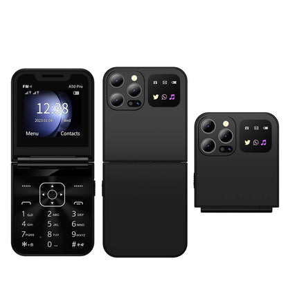 Foldable Mobile Phones Speed Dial 2 SlM Cards 2.4" Display Cellphone Call Recording LED flashlight Blacklist FM Radio Telephones
