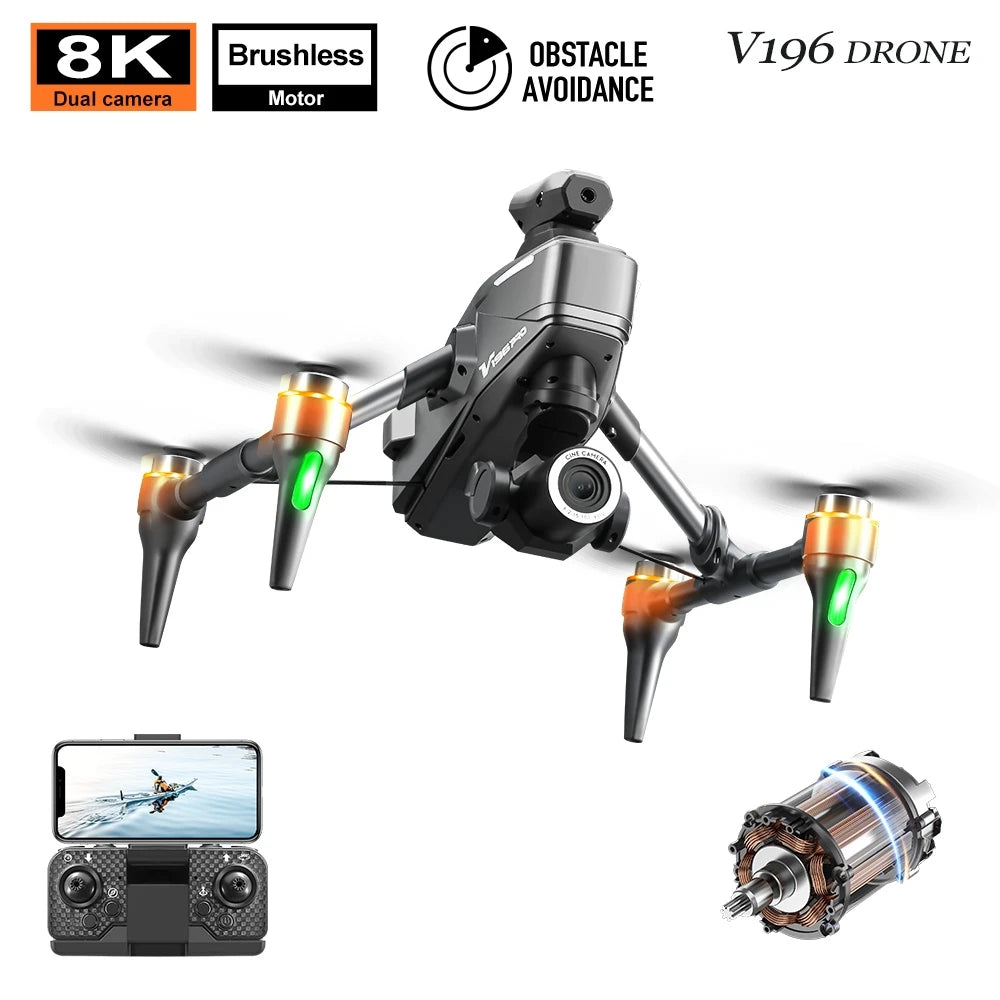 Race Drone  8K Dual Professional Aerial Photography HD Dual-Camera WIFI FPV Four-Axis Rc Quadcopter Toy UAV