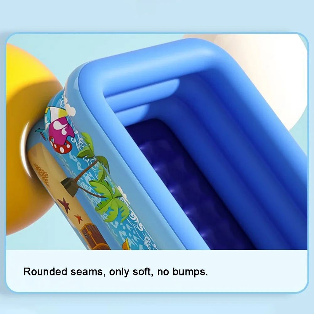 Inflatable Swimming Pool Large Family Pools 120cm Rectangle Framed Children Swimming Pool Summer Outdoor Pool Baby Bathtub Toys