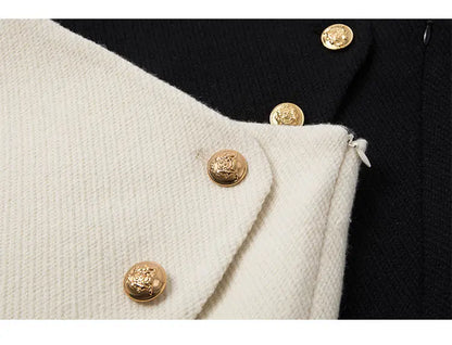 Tweed Wide Leg Shorts Skirts Women Chic Empire All-match Button Minority Elegant A-line Autumn Winter Thick Popular Daily Female