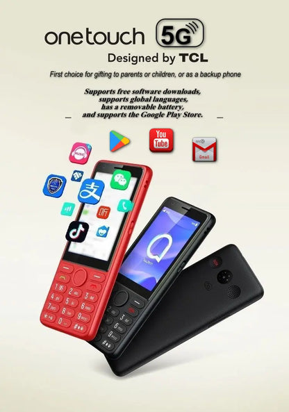 Feature Phone with Touch Screen Smartphone Wifi 5G/4G Global Languages Removable battery Big Buttons 3.54"inch Senior Cell Phone