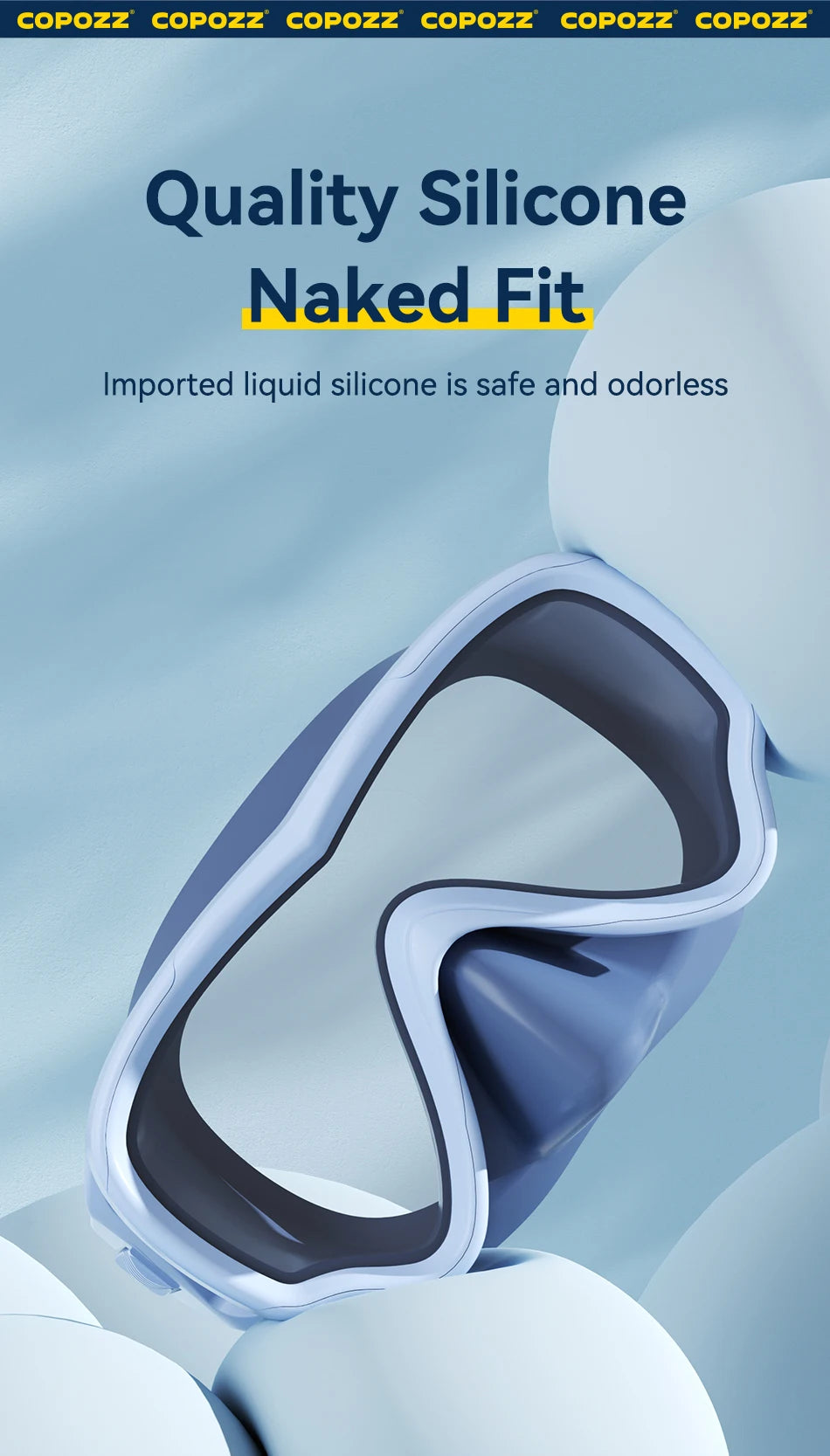COPOZZ Underwater Scuba Diving Mask and Snorkel Anti-Fog Goggles Glasses Diving Swimming Easy Breath Tube Set for Kids Children