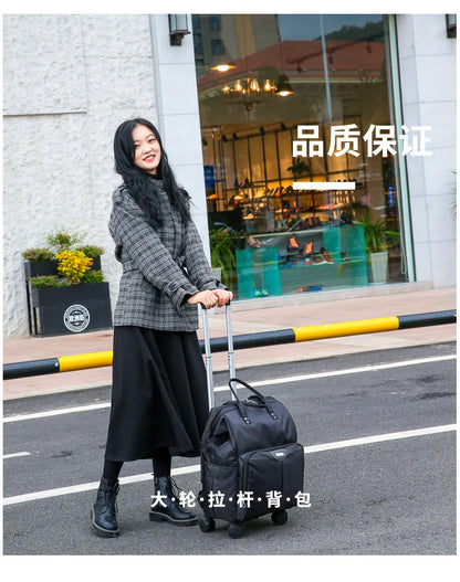 Wheeled bag for travel trolley bags Women travel backpack with wheels Oxford large capacity Travel Rolling Luggage Suitcase Bag