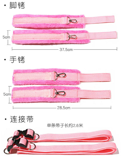 Sex Toys For Woman Couples Bed Handcuffs Gear Bondage Set Ankle Cuff Restraints Strap Adult Game Goods Handcuffs Ankle Cuff Anal