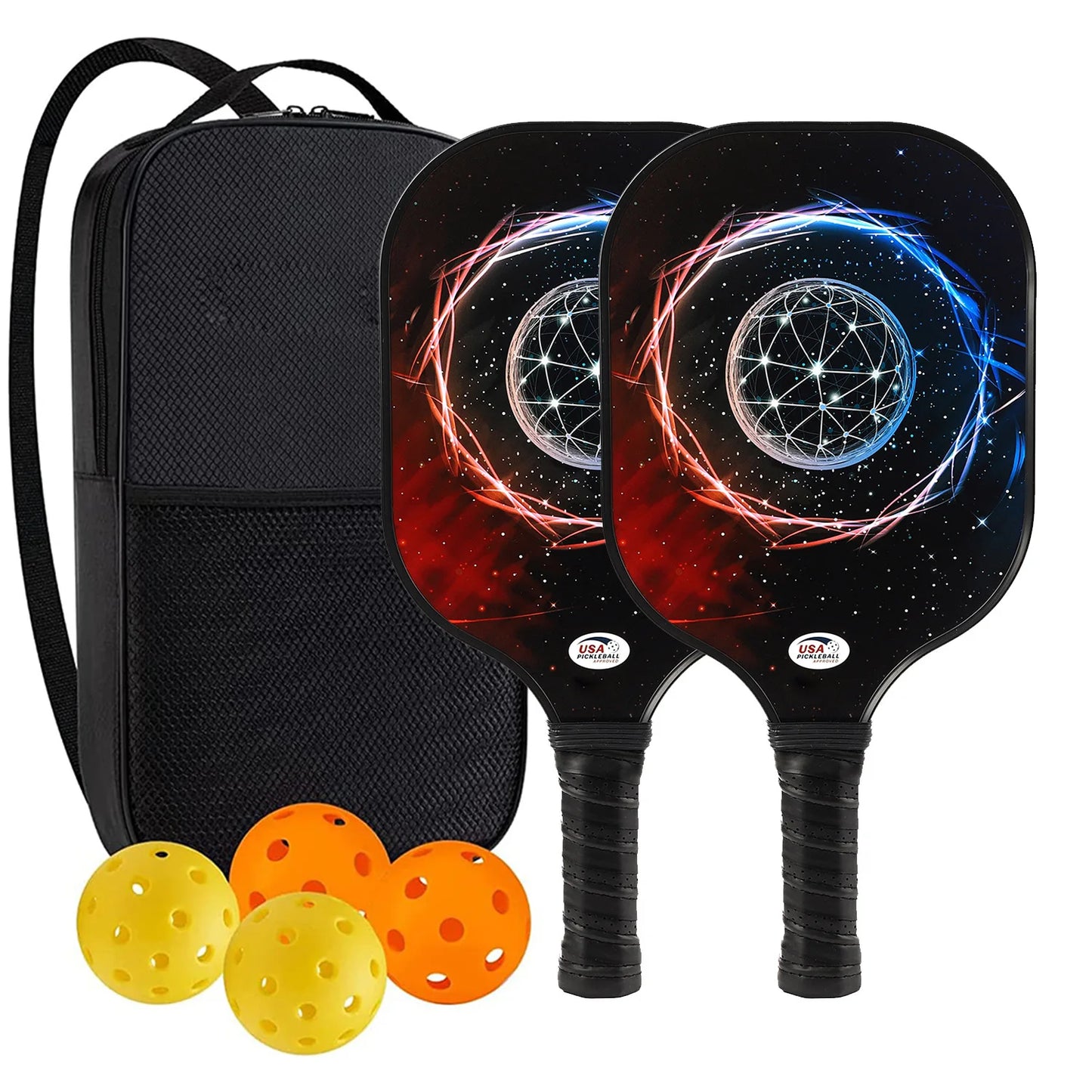 Pickleball Paddle Carbon Fiber USAPA Approved Pickleball Set Sports 6 pieces with packaging Outdoor Beach Tennis Racket