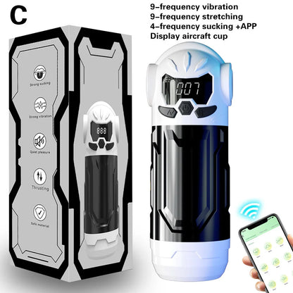 Masturbator Adult Sex Toys for Men 3 in 1 Automatic Thrusting Sucking Vibration Mode Blowjob Simulated Vagina Male Sex Supplies