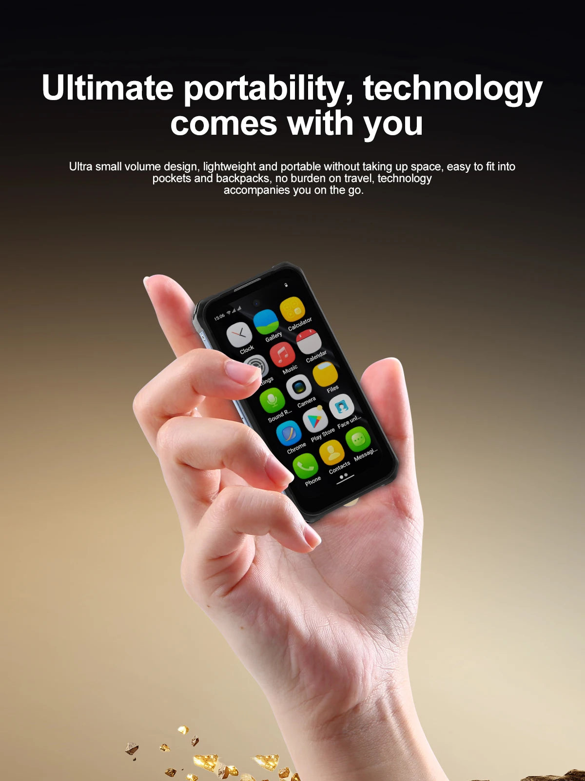 SERVO TANK500 IP68 Waterproof Mini Smart Phone 4G LTE Android 12 RAM 6GB ROM 128GB PTT Network Intercom Small Rugged Smartphones