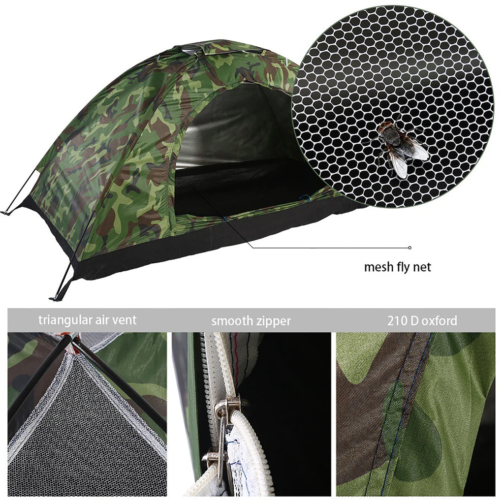 Camouflage Tent One Person Tent Outdoor Tent Tent Outdoor Camouflage UV  Waterproof One Person Tent for Camping Hiking