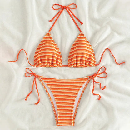 Women's Swimwear 2022 Push Up Bikini Two Pieces Swimsuits Halter Bandage Bathing Suits Sexy Thong Bikini Sets Summer Beach Wear