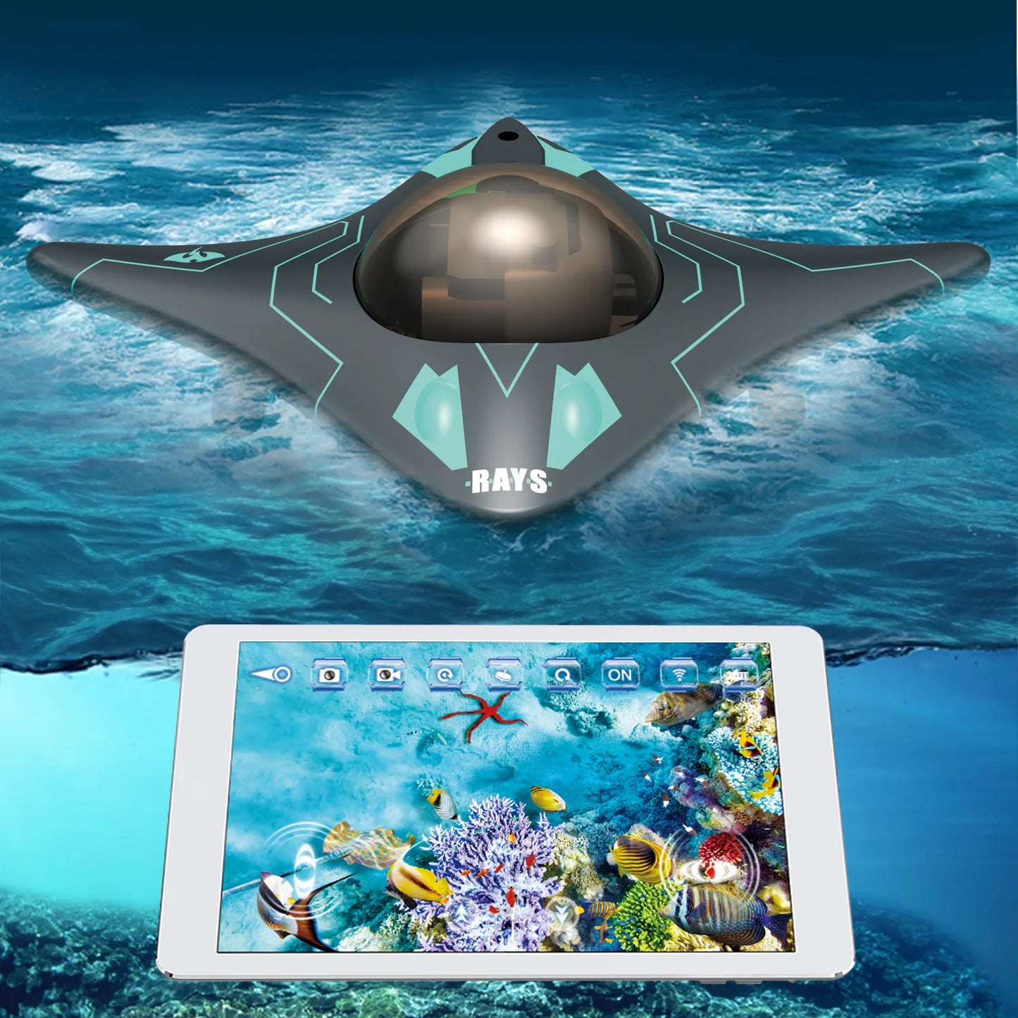 RAYS Underwater Camera Rc Boat Mini Wifi Remote Control Six Channel Real Time Transmission Photo Video Underwater Exploration