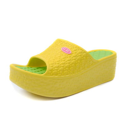 Summer Woman Slippers Thick Bottom Platform Open Toe Females Shoes Solid Non Slip Ladies Sandals Wear-resistant Slides 2022 New