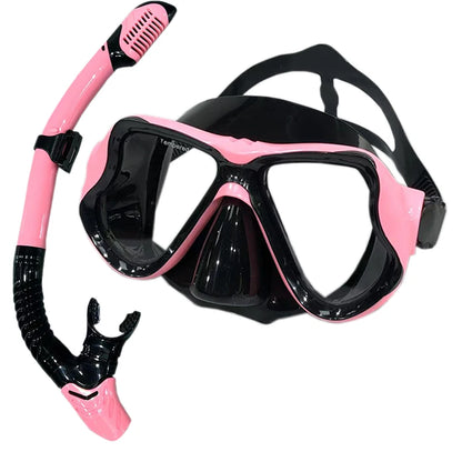Diving Mask With Sports Camera Mount Electroplate Tempered Glass Silicone Mask is Safe and Comfortable