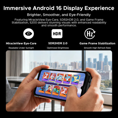 Global Version DOOGEE S200 5G Rugged Phone 12GB +256GB 6.72" Display 100MP AI Main Camera 10100mAh Mobilephone Android 16 NFC