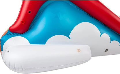 Large Inflatable Water Slide For Swimming Pool With Safety Handles And Water Spray Fun