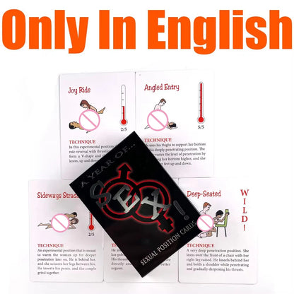 English Sexual Position Cards Role Playing Adult Games Bedroom Commands A Year Of Sex Toys For Couples 18+ Erotic Products