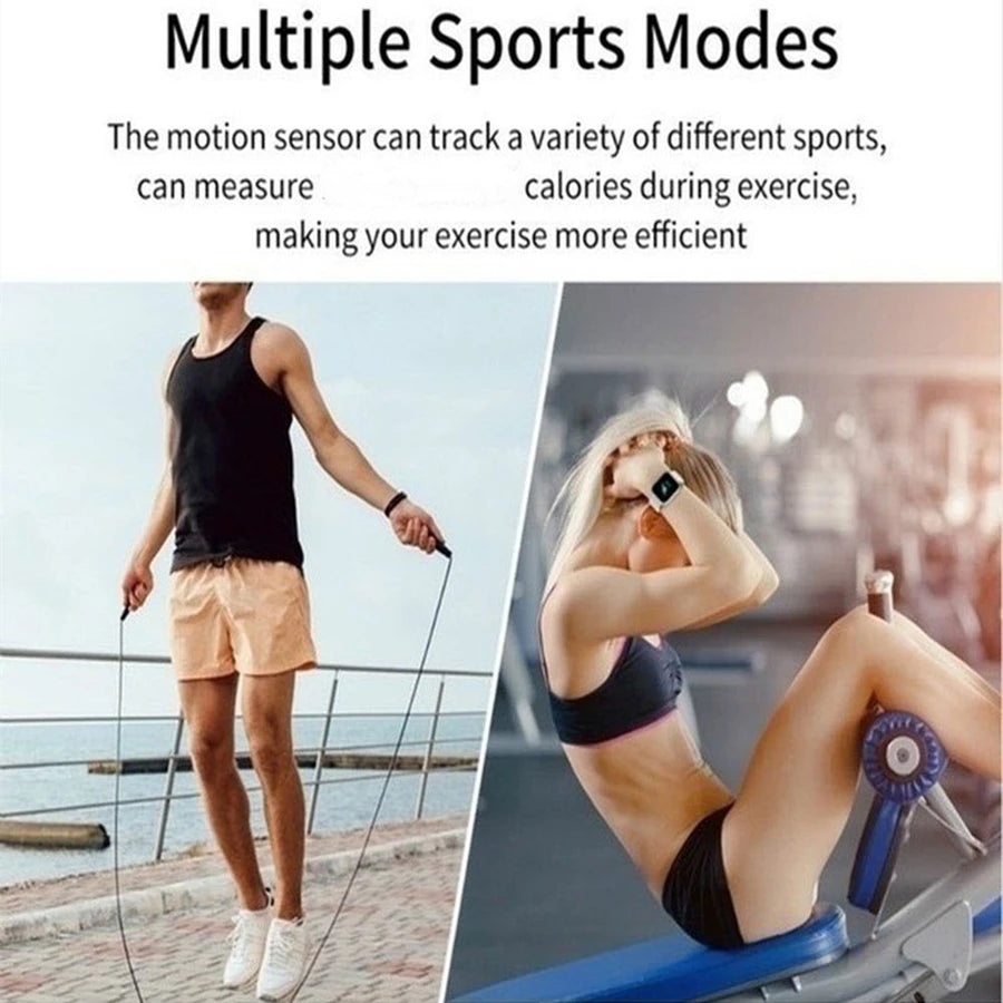 Smart Watch For Men Women Sport Mode Music Control Calorie Distance Fitness Smart Band Message Remind Smart Bracelet Android IOS